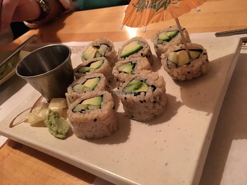 Gluten free sushi at Sunflower Vegetarian Restaurant in Vienna