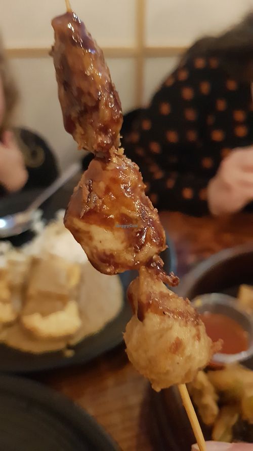 Vegan chicken skewers at Little Tokyo in Leeds