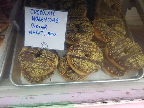 Chocolate honeycomb donuts at Doe Bakehouse - City Centre in York