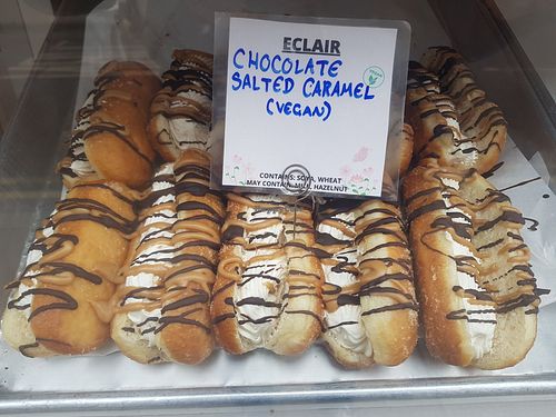 Chocolate salted caramel eclairs at Doe Bakehouse - City Centre in York