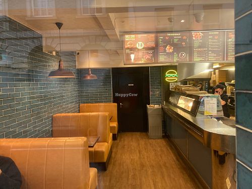 Booth seating indoors at The Good Burger in Athy