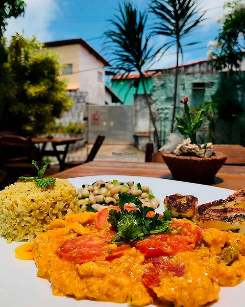 cashew stew with grilled banana at VeganFit in Parnamirim