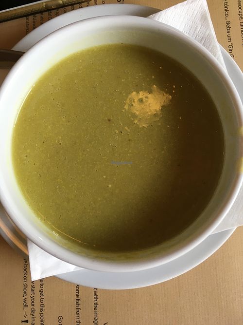 Soup of the day : peas soup at Peter Café Sport in Faial