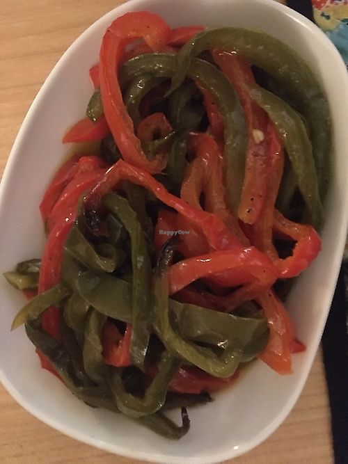 Roasted bell peppers at Cella Bar in Pico
