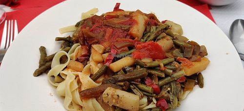 Tagliatelles de légumes sans fromage at Brasserie La Place in Boulogne-sur-mer
