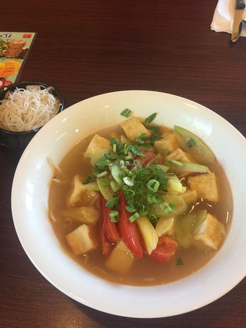 Very good! Sweet and sour soup! #vegan  at Vivi's Vietnamese Noodle House in Hillsboro