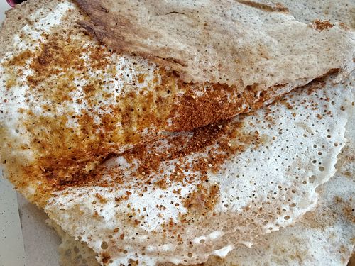 Podi thosai (with chilli powder) at Murugan Vilas Idly Shop in West Singapore