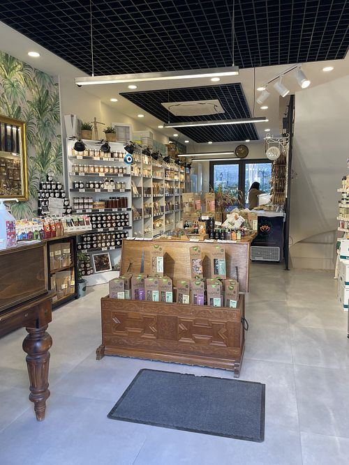 Inside the shop at Mimas Bahçe in Urla