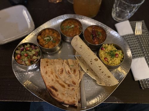 vegan thali  at Tulsi in Vienna
