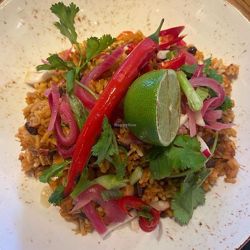 Vegan Paella at Chiquito in Livingston