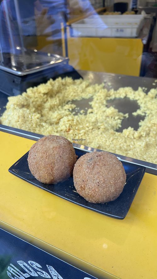 Arancina  at Vegan Food Tour in Cefalu