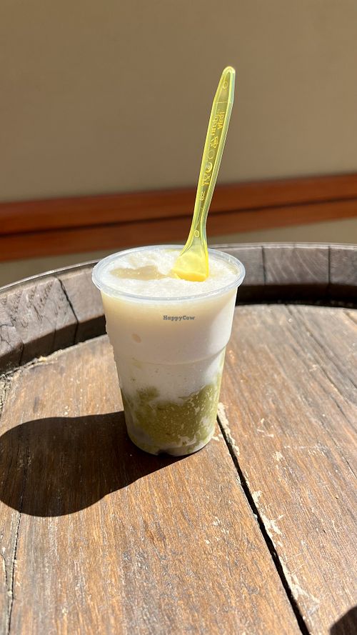 Almond and pistachio granita  at Vegan Food Tour in Cefalu