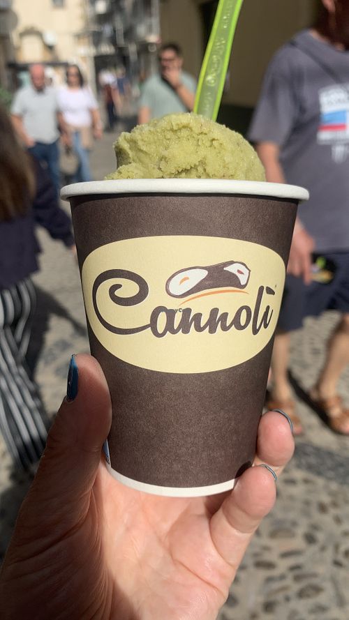 Pistachio granita 🍧   at Vegan Food Tour in Cefalu