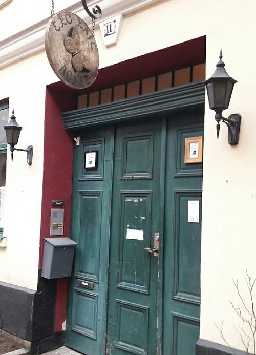 You will find Agnez behind these doors at Kafe Agnez in Malmo