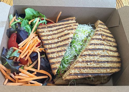 Vegan Falafel Sandwich at DFW - Artisan Market - TD in Dallas