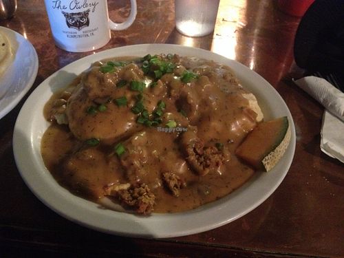 Biscuits & gravy plate at The Owlery in Bloomington