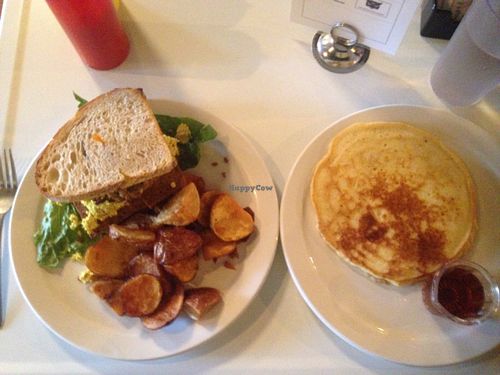 all vegan everything.  so delicious at The Owlery in Bloomington