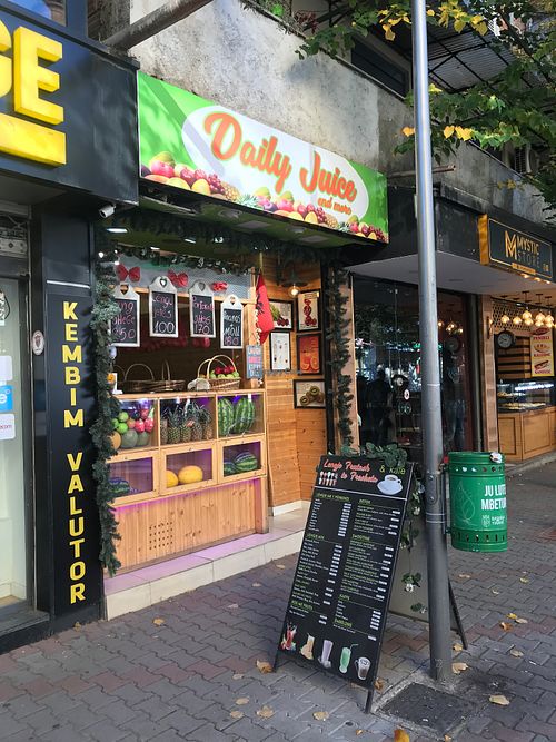 The building at Daily Juice in Tirana