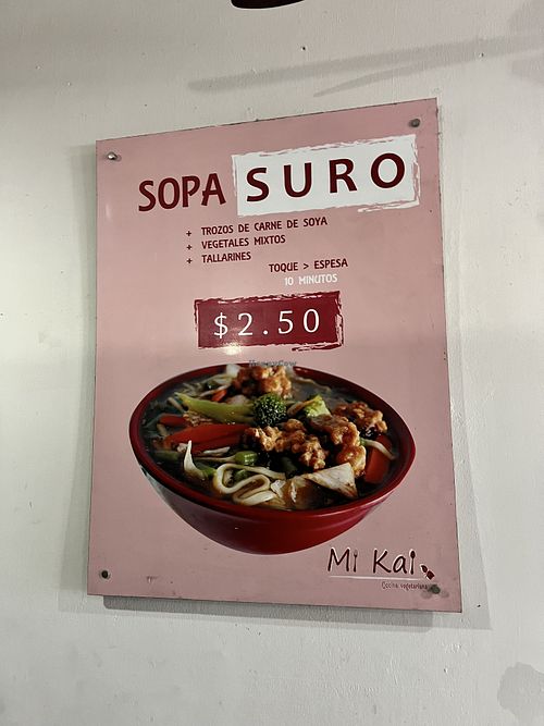   at Mi Kai Cocina Vegetariana in San Salvador