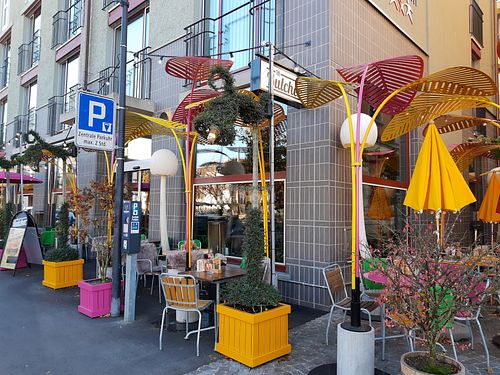 Outdoor seating at The Butcher in Uster