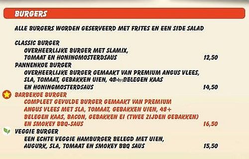 Vegan options at Pannenkoe in Bleiswijk