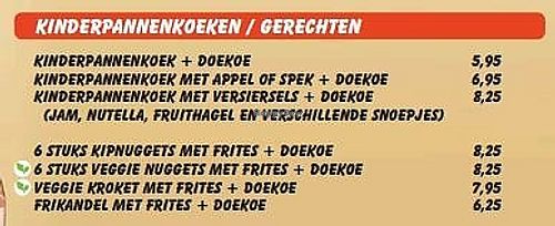 vegan options at Pannenkoe in Lisse