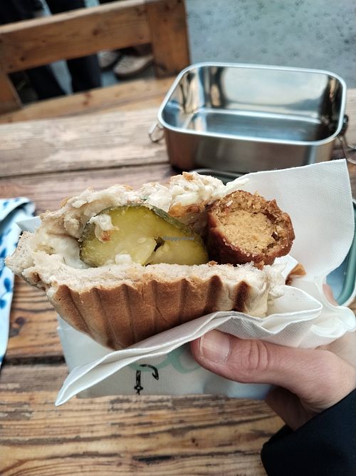 Hot Dog Kopenhagen at Wiener Würstelstand in Vienna