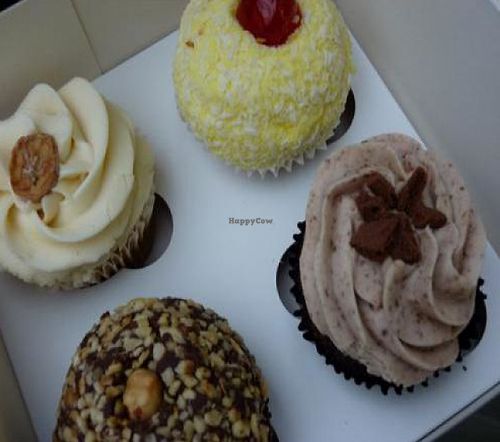 Banana, pina colada, cookie and ferrero cupcakes at Ms. Cupcake in South West London