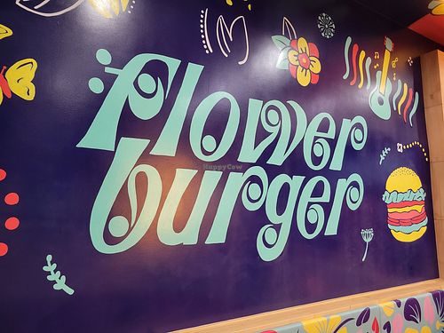Sign at Flower Burger in West Hollywood