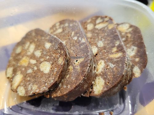 Chocolate Salami Dessert at Flower Burger in West Hollywood