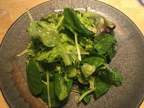 Green salad with yuzu dressing at Õtaka in Sao Miguel