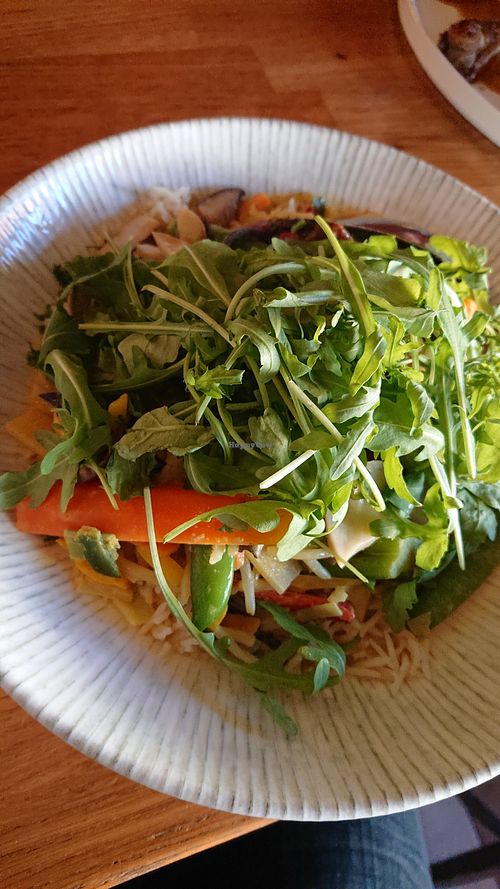 Kokos-Curry-Gemüse mit Basmatireis at Stadtwirtshaus Hopferl in Gmuend