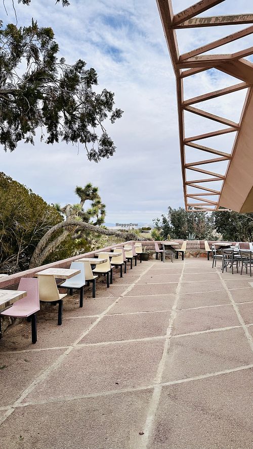 Outdoor patio    at Food for Thought Cafe in Joshua Tree