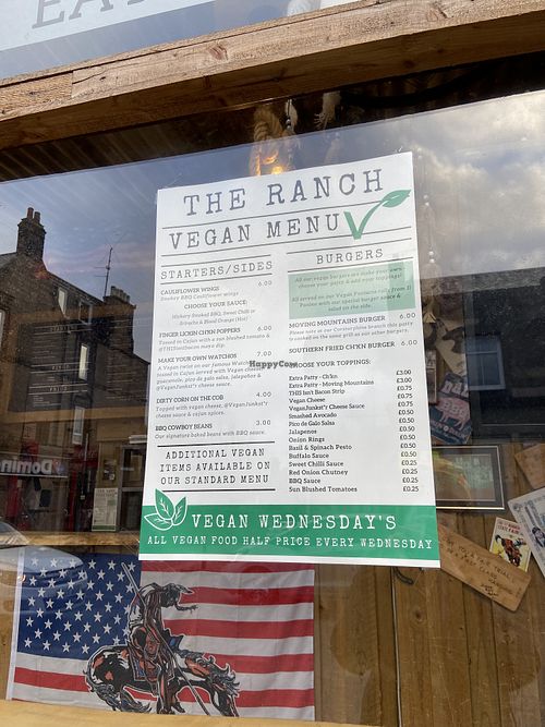 Vegan Menu (December 2021) at The Ranch - Corstorphine in Edinburgh