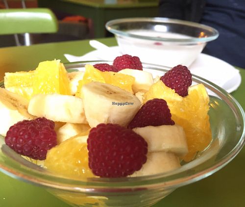 Homemade Coconut Yoghurt & Fruit at Alchemist Garden in Amsterdam