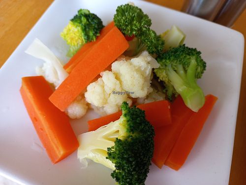 Steamed veggies #Veganuary at Nics Restaurant & Playground in Chiang Mai