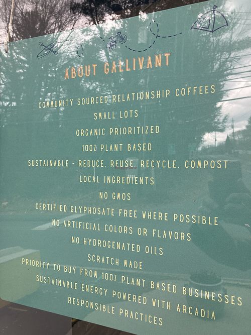 Walking the walk   at Gallivant Coffee in Woodfin