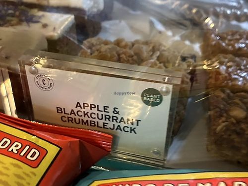 Cakes are labelled plant based  at Crosby Coffee in Liverpool