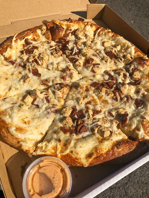 Chicken Bacon Alfredo at Rudy's Pizza in Portland