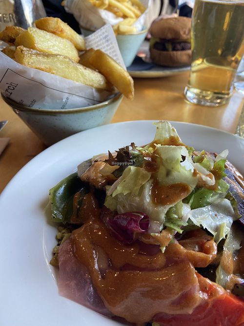 Super food salad and vegan gf burger   at The Bothy in Edinburgh