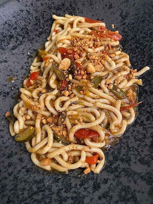 Veggie udon 🥣 at Banshi in Pordenone