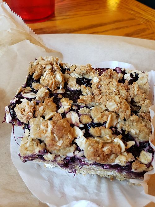 Bar... with fruit. vegan at Flying Squirrel Bakery Cafe in Talkeetna