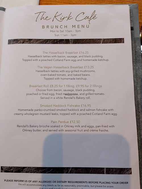  at The Kirk Cafe in Orkney Islands