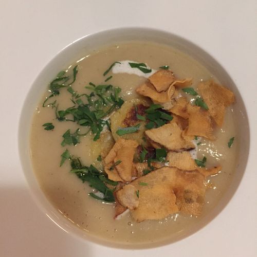 Season vegetables soup at Lucky Leek in Berlin