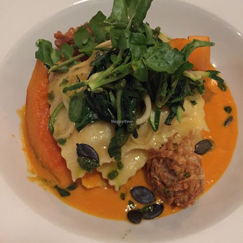 pumpkin ravioli at Lucky Leek in Berlin