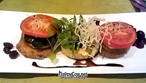 Open Cordon Bleu with Beetroot, White Bean Puree, Coriander and Cranberry Jus at Lucky Leek in Berlin