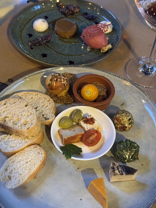 Vegan cheese platter and excellent dessert.   at Lucky Leek in Berlin