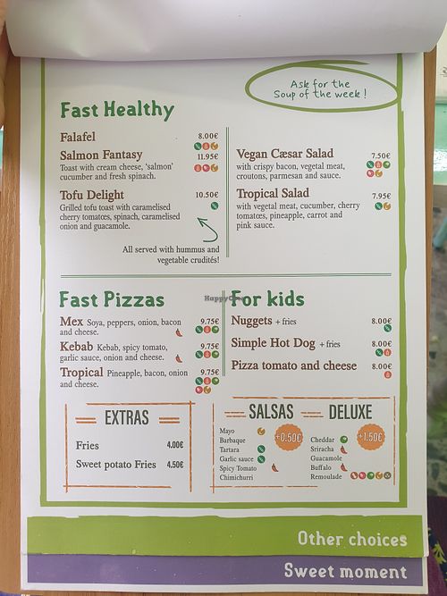 Menu at Fast Vegan in Fuengirola