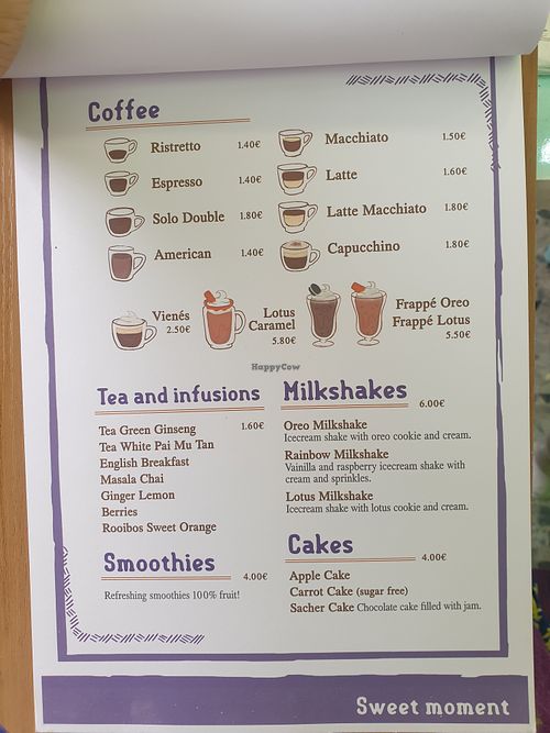 Menu at Fast Vegan in Fuengirola