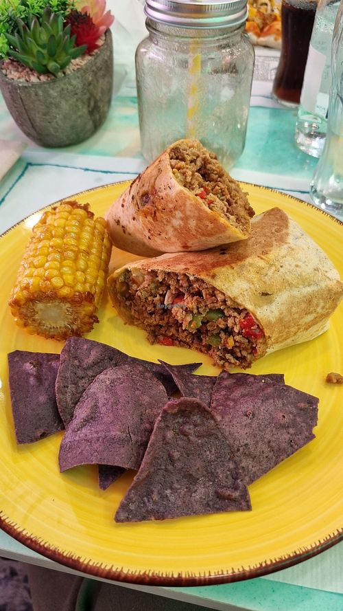 Tex Mex burrito (was good) at Fast Vegan in Fuengirola